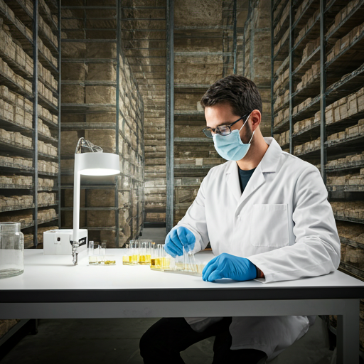Lab technicians analysing fragrance samples.